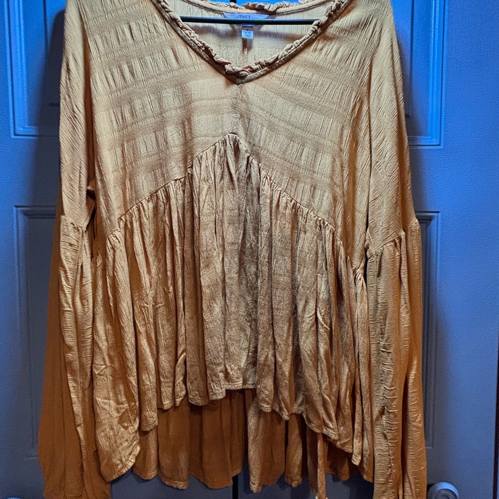 Women's mustard yellow Boho Top